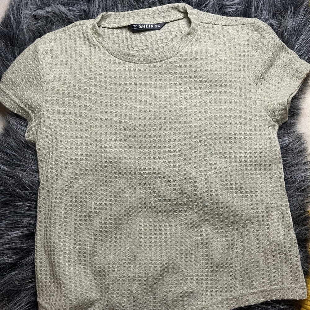 Olive green cut shirt